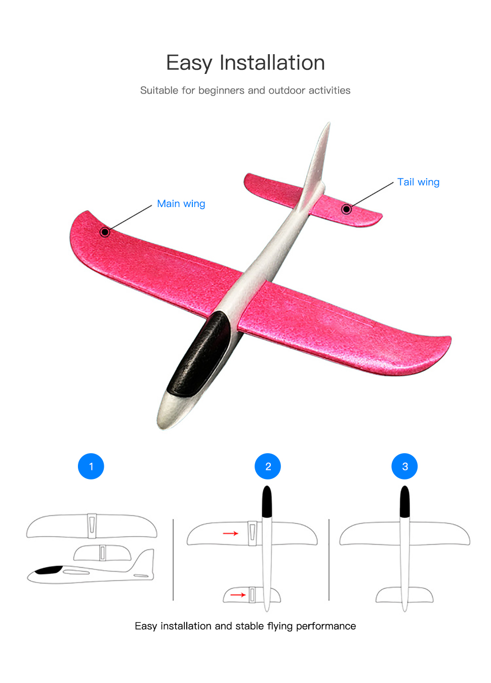 TOP RC Hand launch mini glider